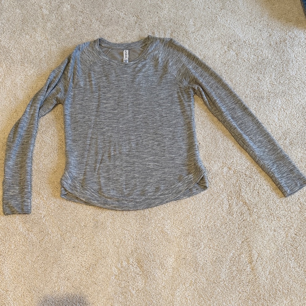 Athleta Heather Gray Long Sleeve Top